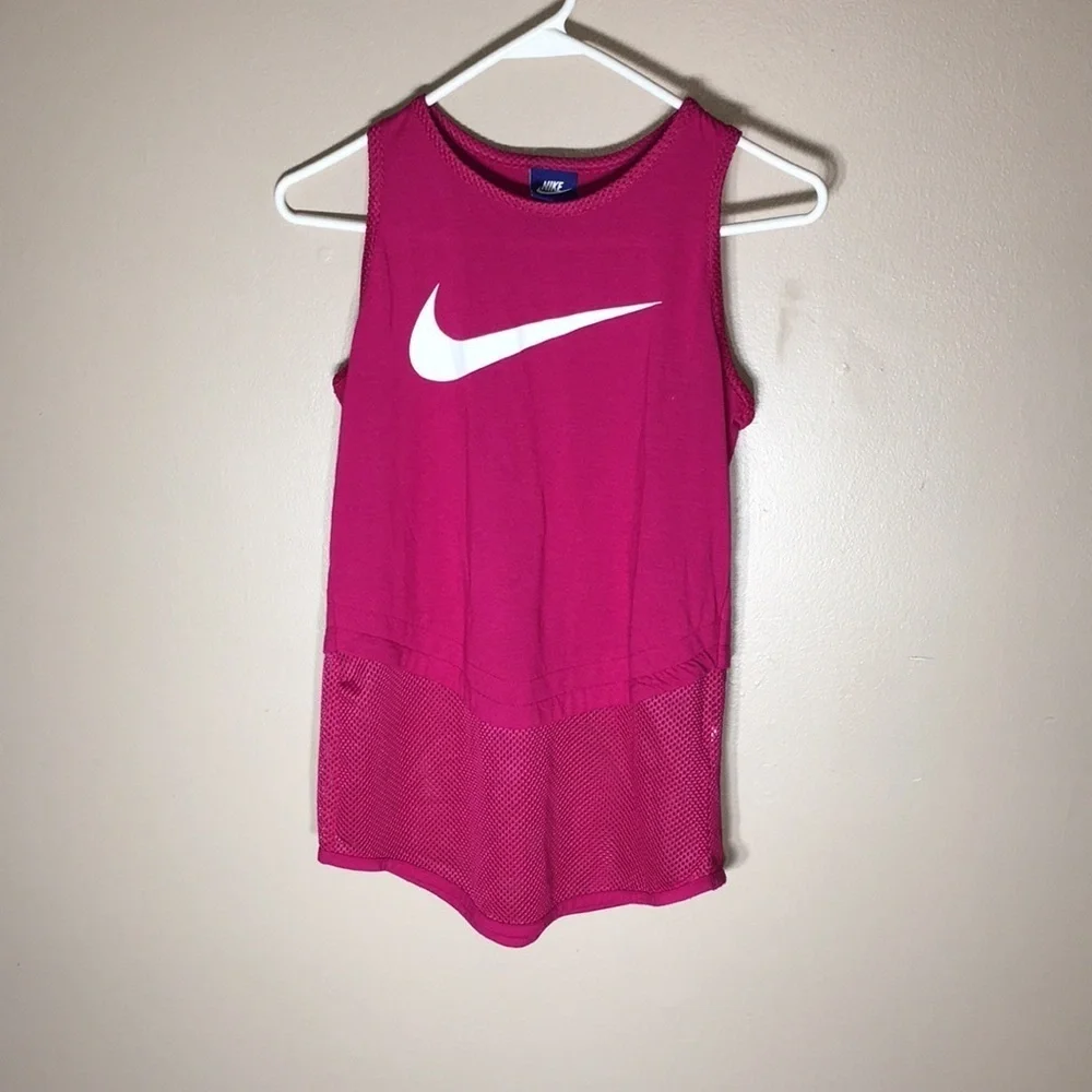 Nike mesh tank top workout athletic basketball tank top pink workout gear XS​​ - Picture 3 of 7